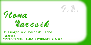 ilona marcsik business card